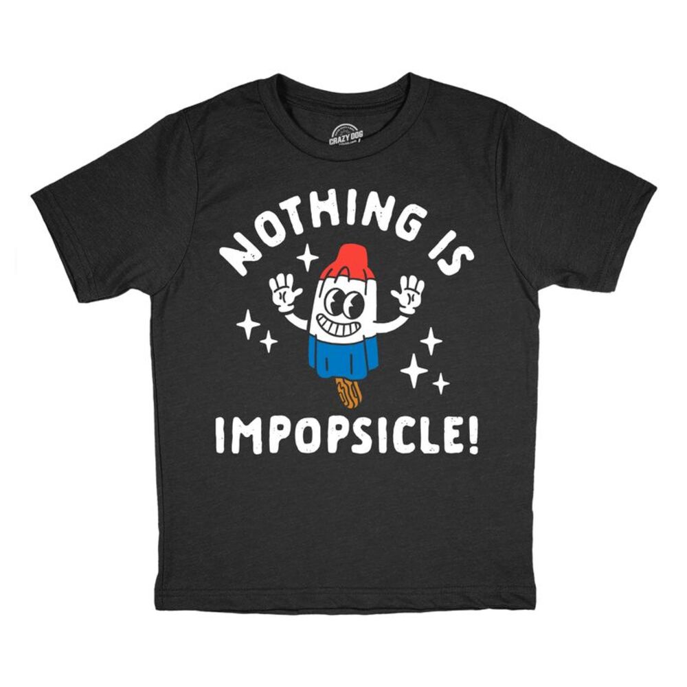 Youth Funny T Shirts Nothing Is Impopsicle Sarcastic Ice Pop Tee For Kids